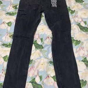 Ksubi Jeans - Chitch Black Dynamite Dsitressed and ripped jeans